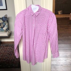 Cotton blouse pink checked